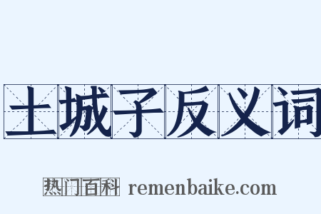 土城子反义词是什么意思的图片